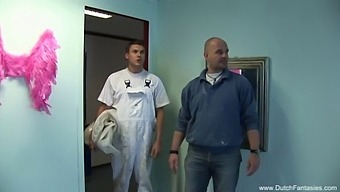 Amateur Dutch Milf Satisfies Her Desires With Two Men