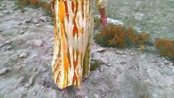 Indian Village Wife Caught On Camera Outdoors