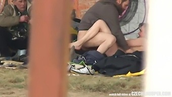 Amateur Threesome Engages In Public Sex In The Streets