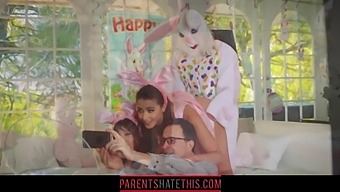 Young Girl Gets Intimate With Her Uncle In Easter Bunny Costume
