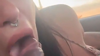 Melissa Lisboa'S Expert Oral Skills And Milking While Driving In Hd