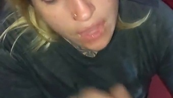 Green-Eyed Babe Receives Deep Throat And Facial From Lucky Guy