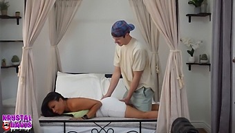 Stepson Assists In Calming Me Down On The Bed